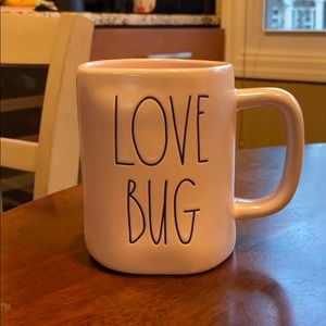 Rae Dunn pink love bug mug